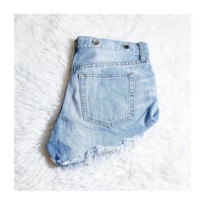 We the Free Eyelet Accent Denim Cutoff Jean Shorts SZ27